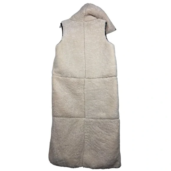 Nicholas K Rare Himalaya Genuine Shearling Sleeveless Coat - Picture 3 of 12